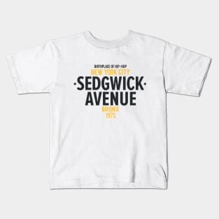 New York Bronx - Sedgwick Bronx Schriftzug - Bronx Hip Hop - Sedgwick Avenue NY Kids T-Shirt